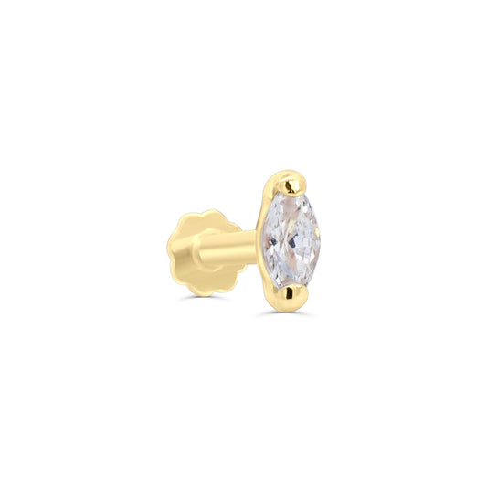 Marquise CZ Screw Piercing