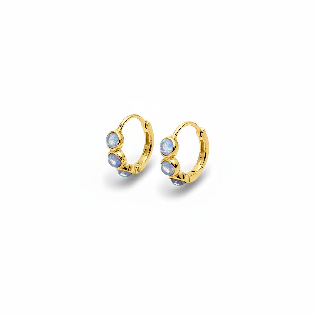 Moonstone Hoops
