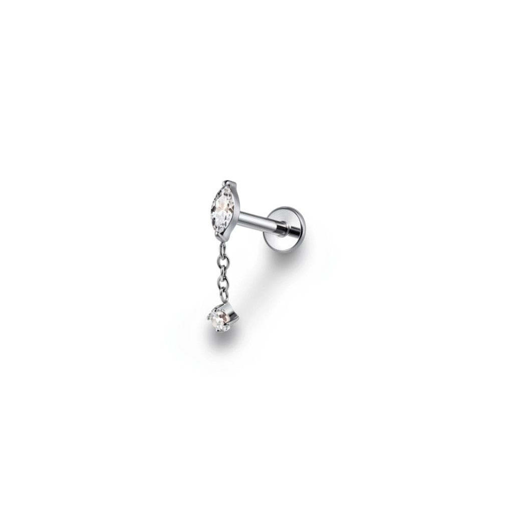 Naila Piercing à vis arrière