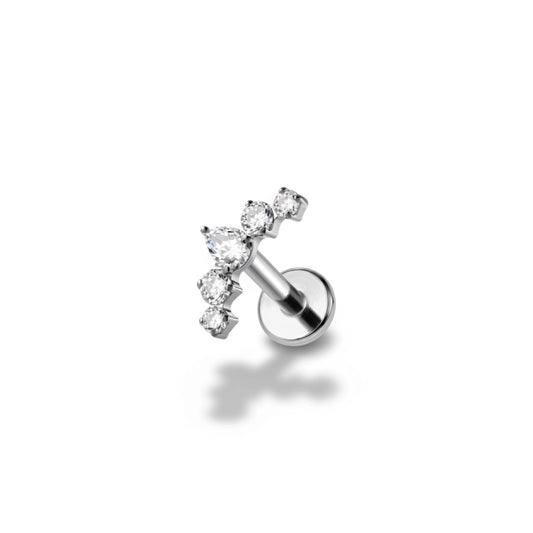 Nemi Cluster Flat Back Piercing