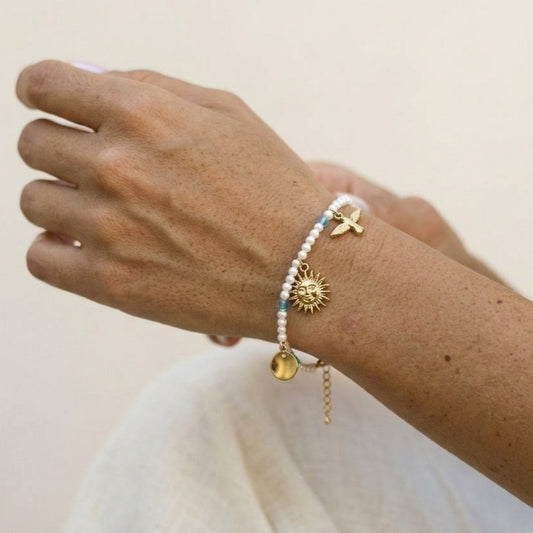 Nera Pearl Charm Bracelet