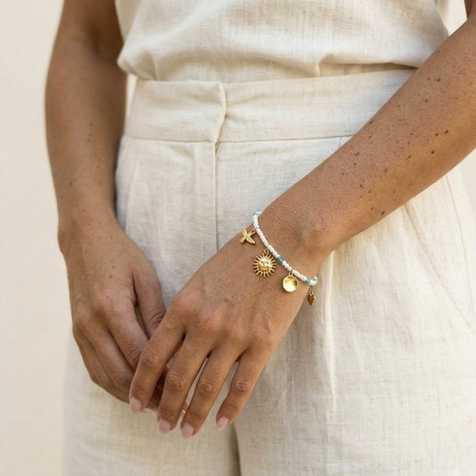 Nera Pearl Charm Bracelet