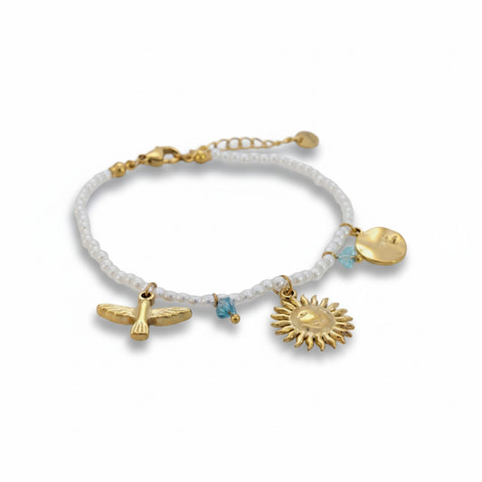Nera Pearl Charm Bracelet