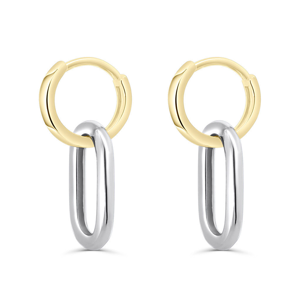 Boucles d'oreilles créoles bicolores Nina