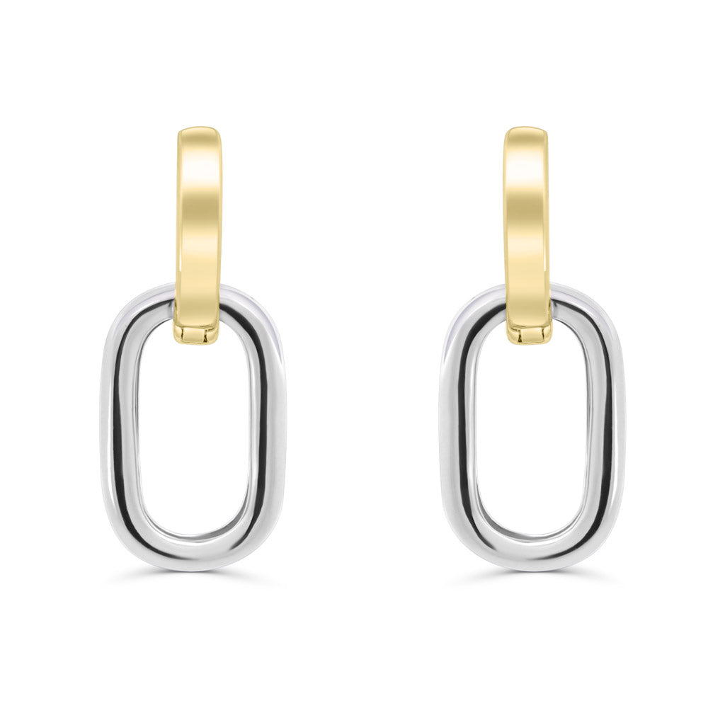 Boucles d'oreilles créoles bicolores Nina