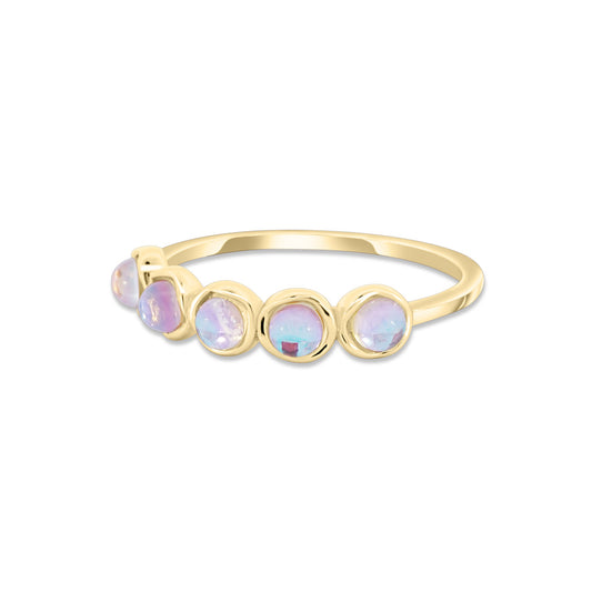 Bague Pierre de Lune Coquelicot