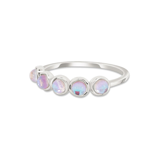 Bague Pierre de Lune Coquelicot