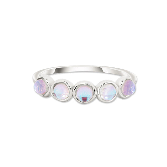Bague Pierre de Lune Coquelicot