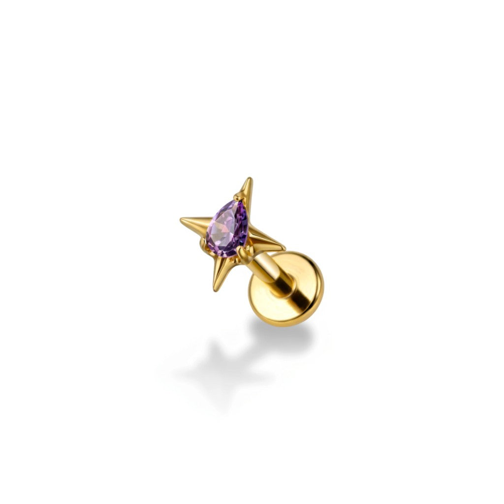 Star Flat Back Piercing