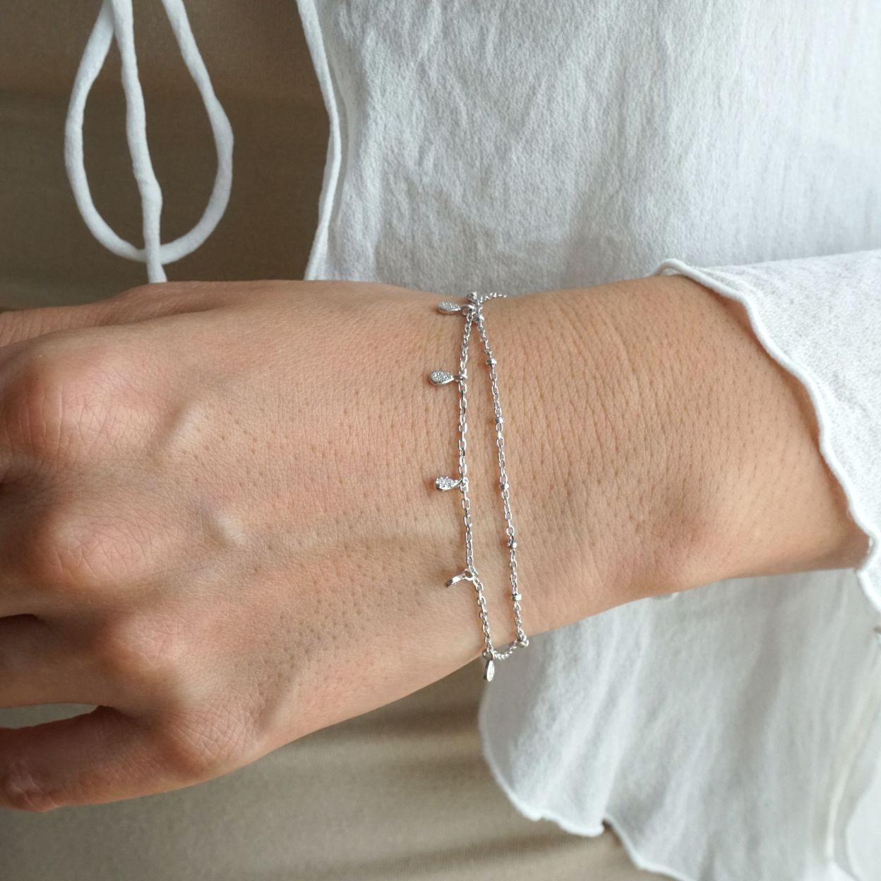 Bracelet superposé de rivière