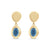 Boucles d'oreilles pendantes avec topaze bleue Sofia