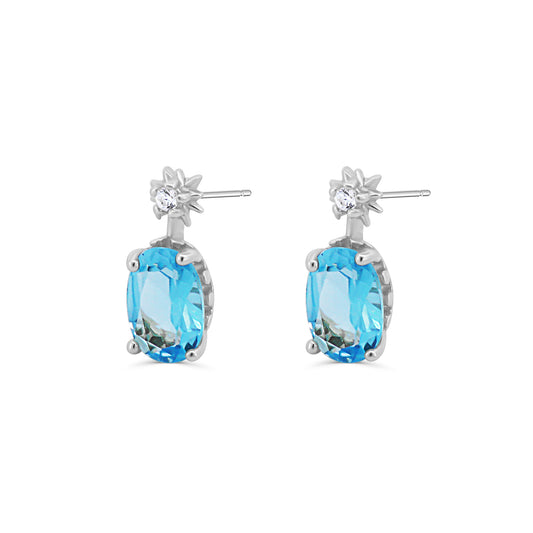 Solari Blue Topaz Studs Earrings
