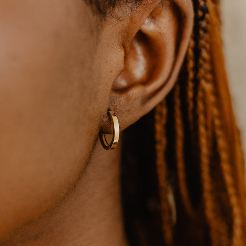 Solid Gold Basic Hoops 11mm