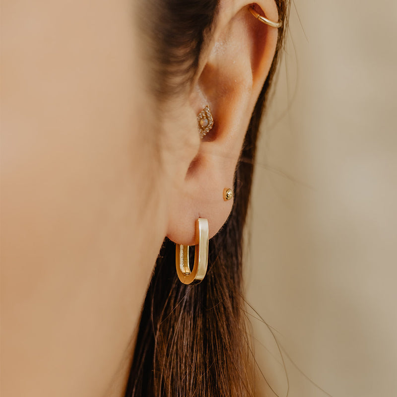 Solid Gold Bold Oval Hoops