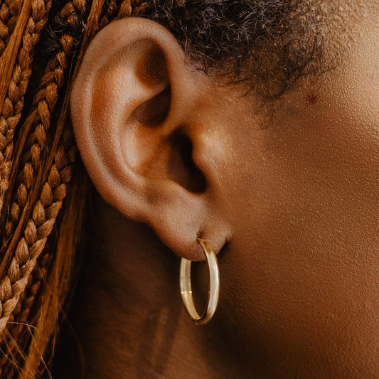 Solid Gold Medium Hoops