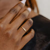 Bague mini croissant en or massif