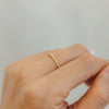 Bague à encoche en or massif