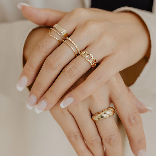 Solid Gold Twist Band Ring