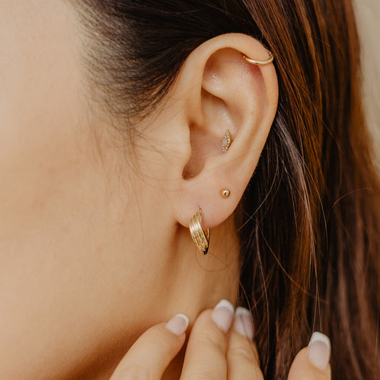 Solid Gold Tina Hoops