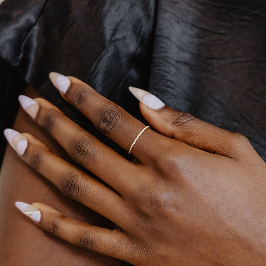 Solid Gold Twist Band Ring