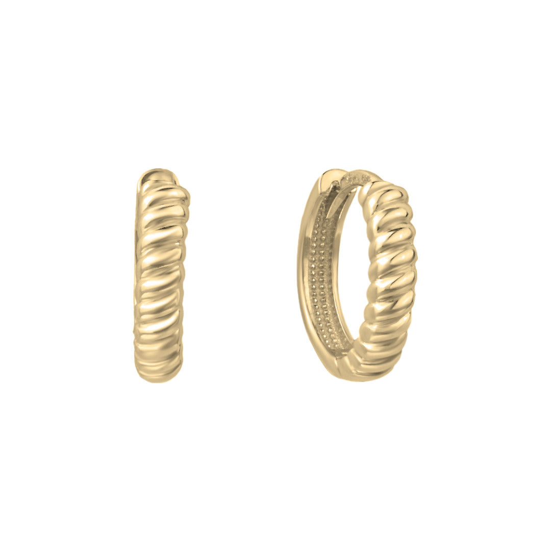 Solid Gold Twist Hoops