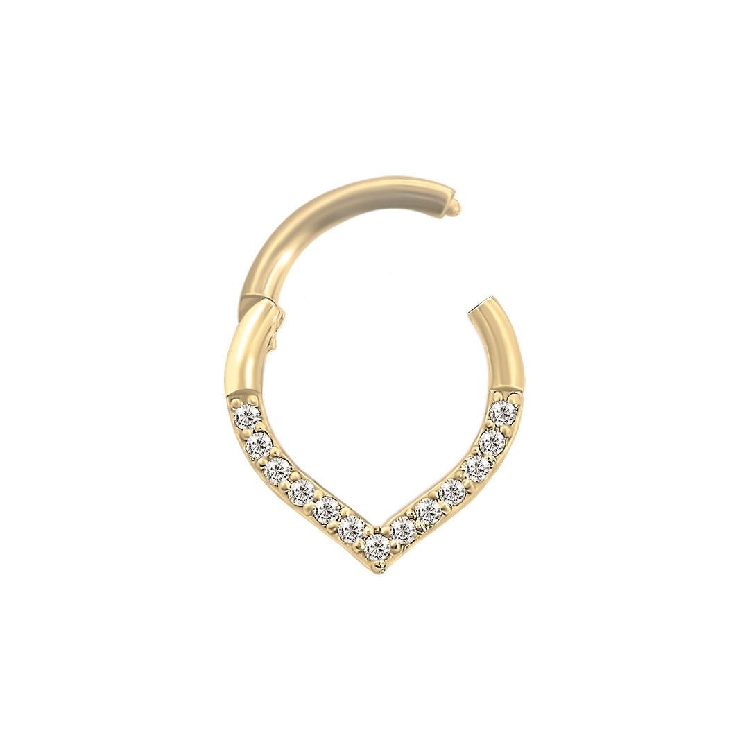 Cerceau clicker Daith pavé de diamants Valentina