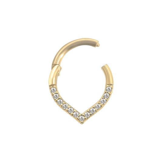 Valentina Diamond Pave Daith Clicker Hoop