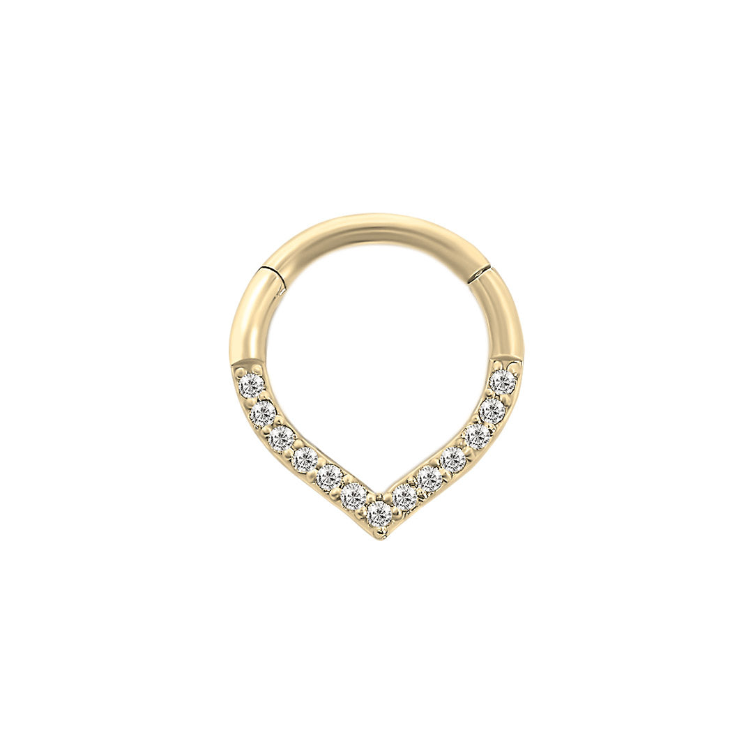 Valentina Diamond Pave Daith Clicker Hoop