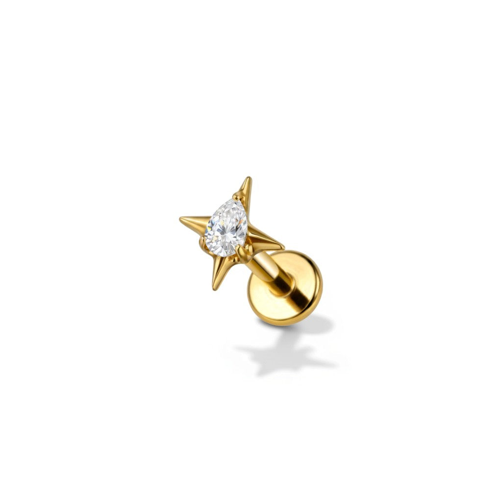 Star Flat Back Piercing