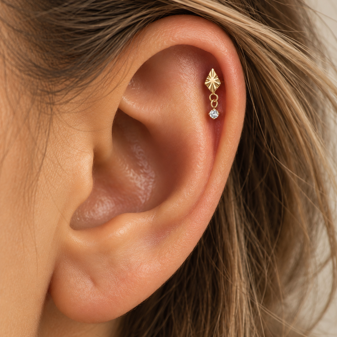 Aster Flat Back Piercing