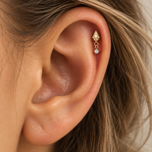 Aster Flat Back Piercing
