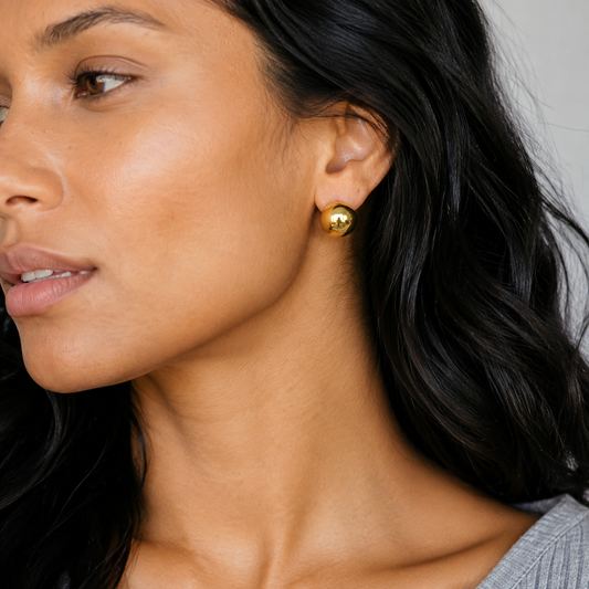 Dome Gold Studs