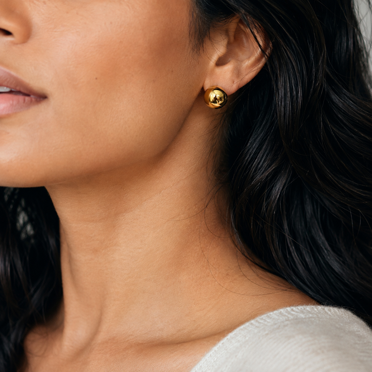Dome Gold Studs