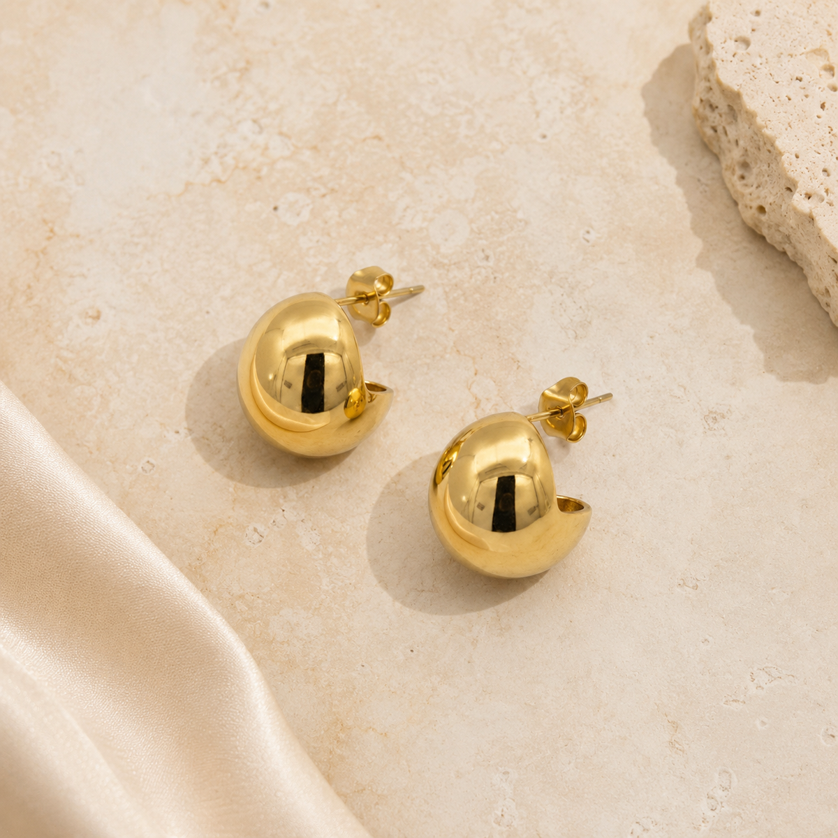 Dome Gold Studs