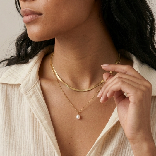 Dual Flow Pearl Necklace