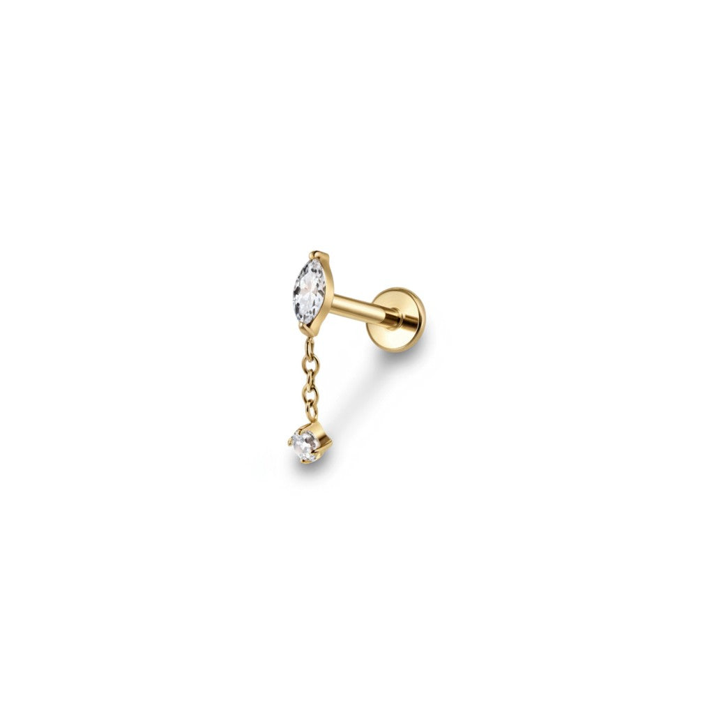 Naila Piercing à vis arrière