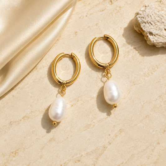 Nerina Pearl Hoops