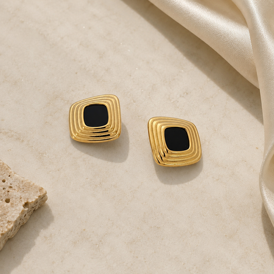 Noir Gold Studs