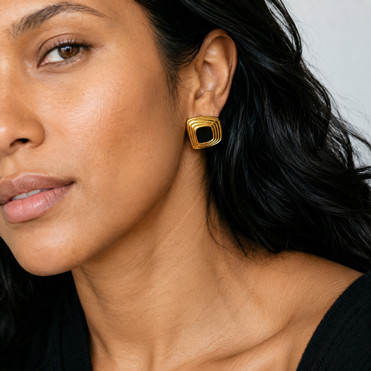 Noir Gold Studs