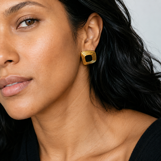 Noir Gold Studs
