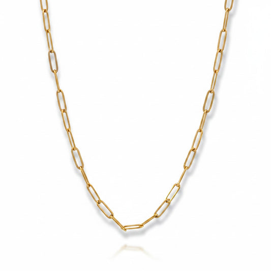 Paperclip Necklace Chain 18k Stainless Steel