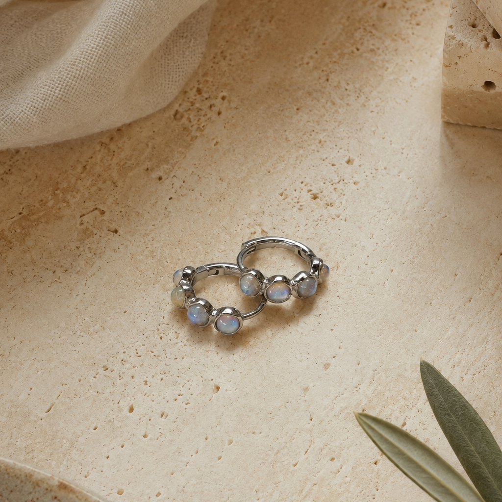 Moonstone Hoops
