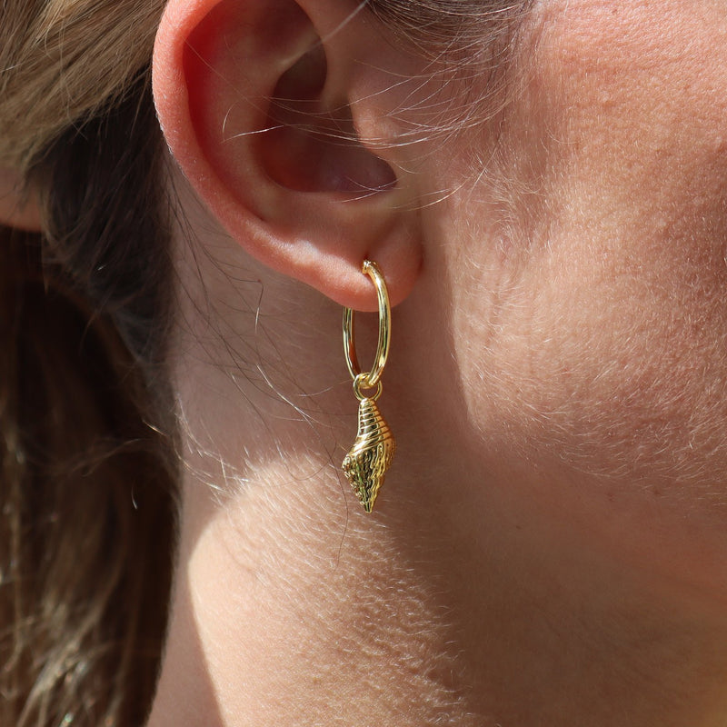 Boucles d'oreilles conques en or 14 carats
