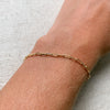 14k gold paper clip bracelet chain elegant style kemmi collection jewelry boho chic