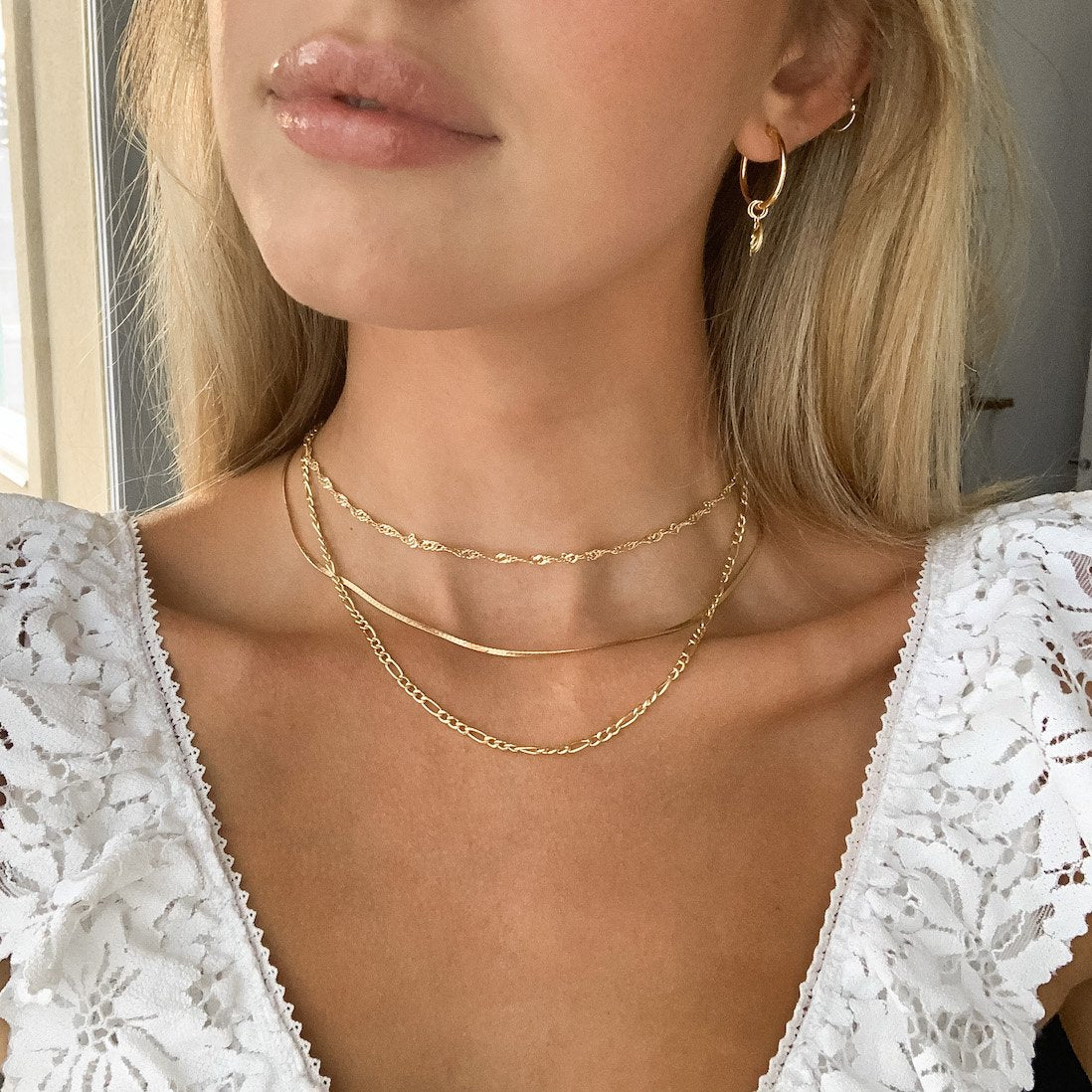 14k gold necklace chains layered style kemmi collection jewelry boho chic