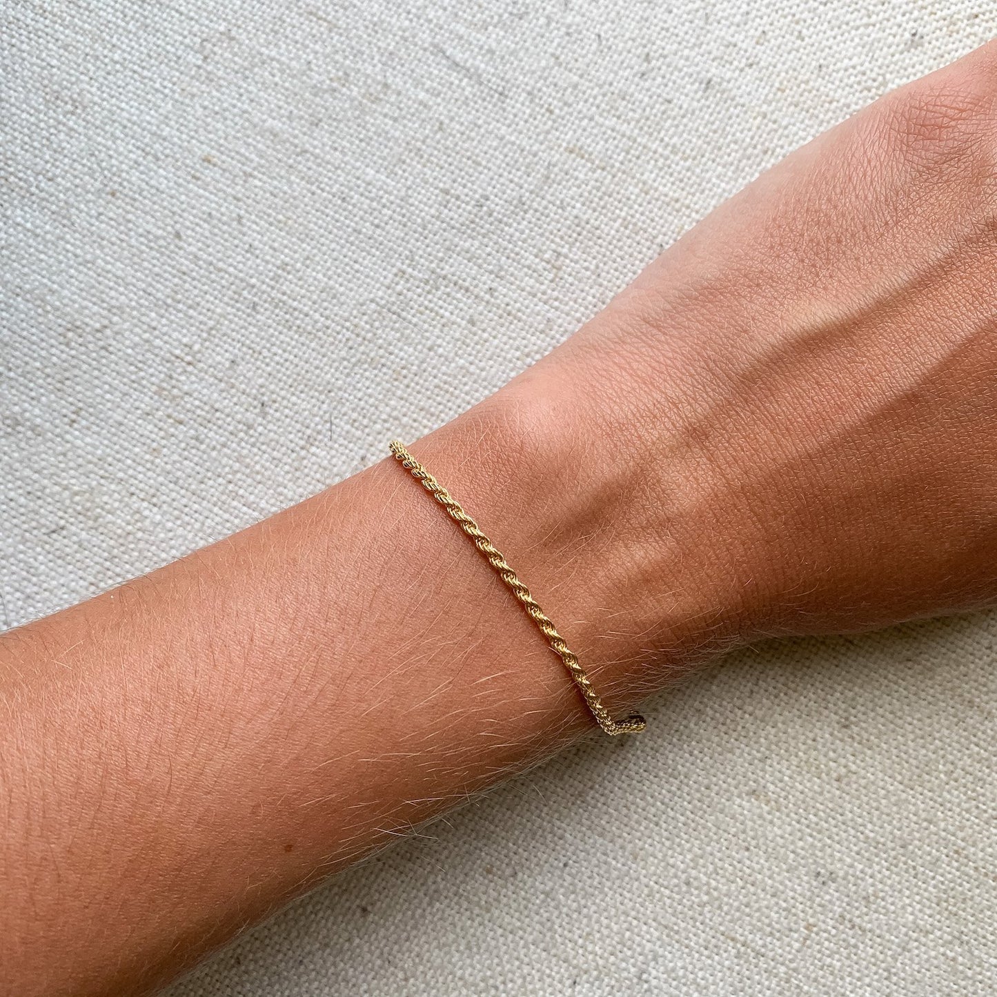 14k gold solid rope chain bracelet kemmi collection jewelry