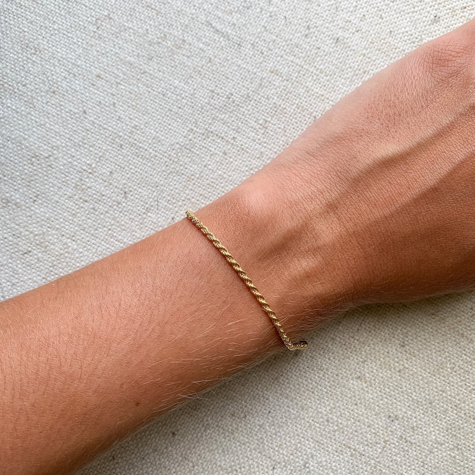 14k gold solid rope chain bracelet kemmi collection jewelry