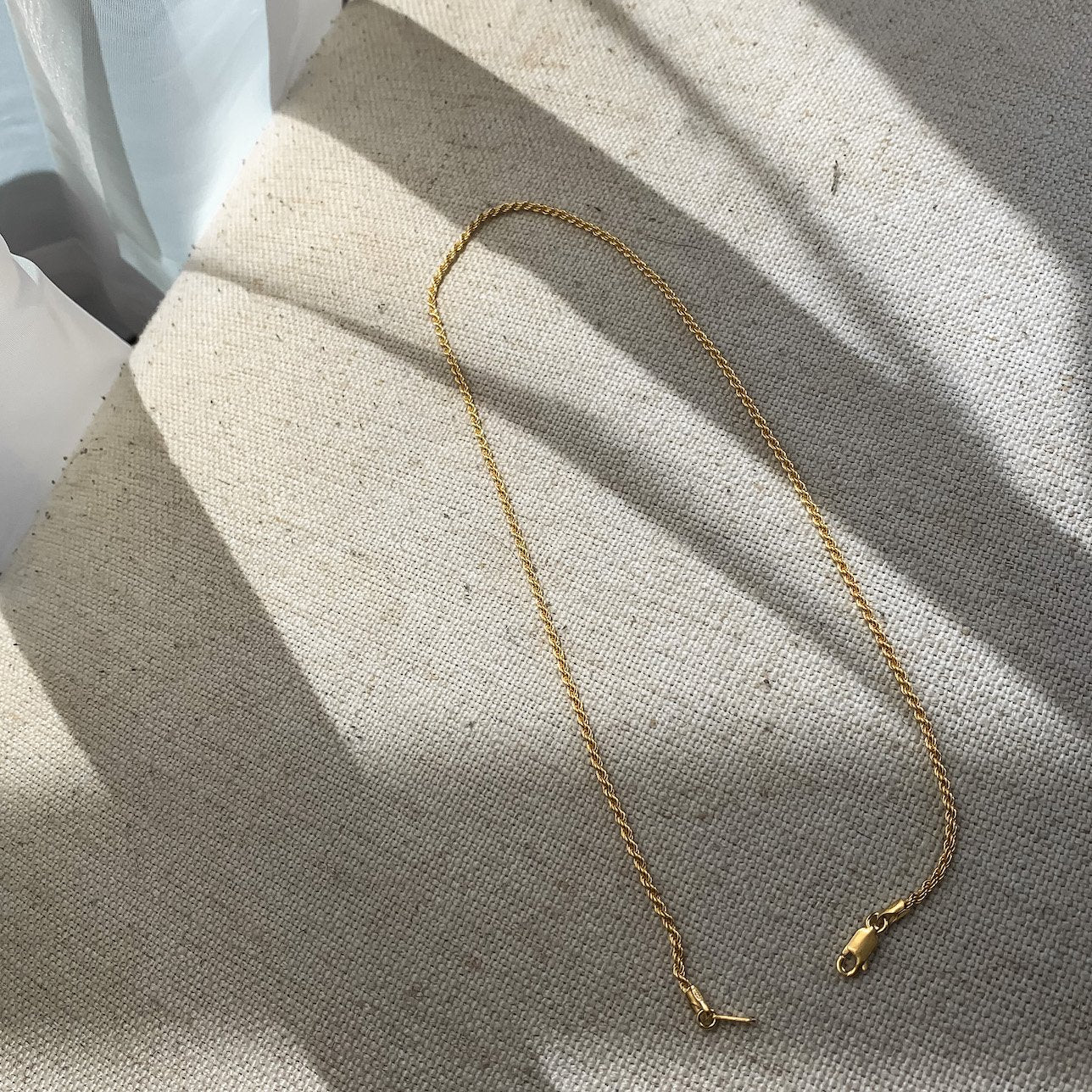 14k gold necklace solid rope chain lay flat style photo kemmi collection