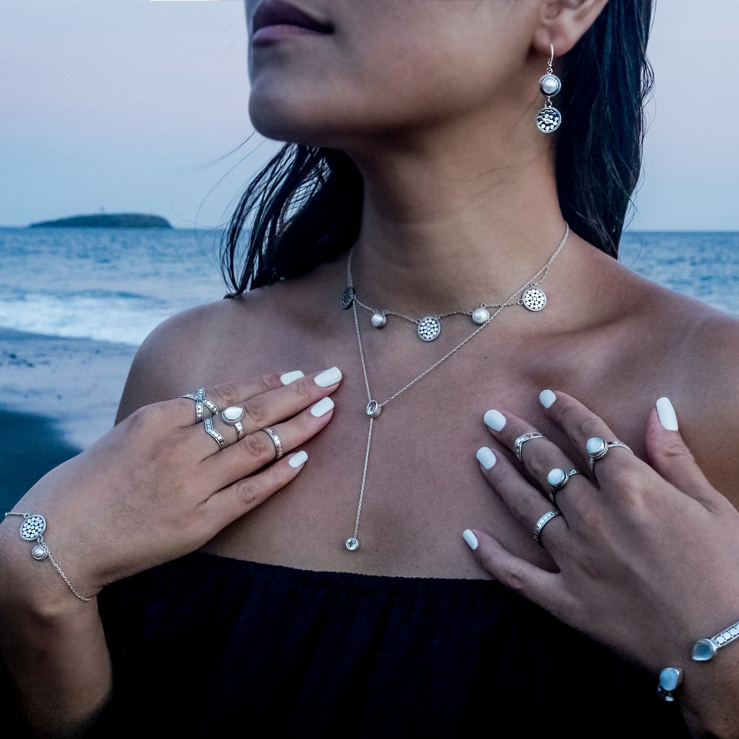 women's sterling silver ring set necklace bracelet handmade boho chic jewelry kemmi collection
