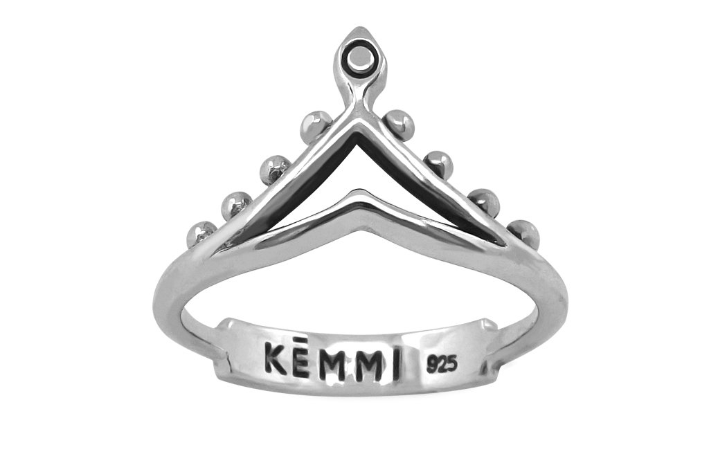 boho sterling silver ring handmade dainty stackable jewellery kemmi collection